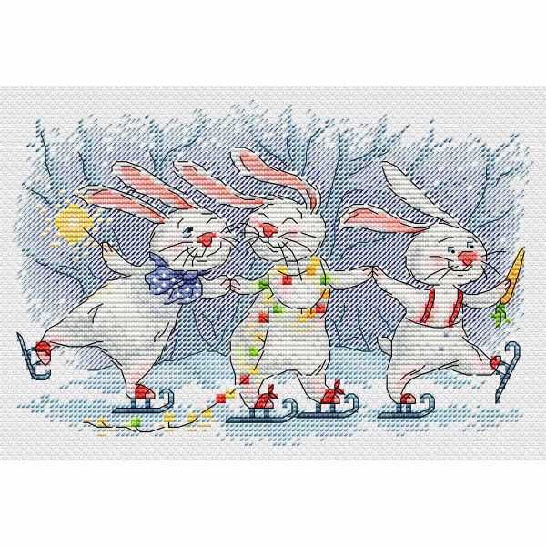 Набор для вышивания нитками МП Студия, Праздничный хоровод 13х20см