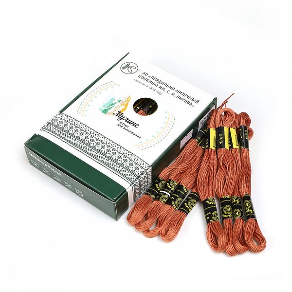 Мулине ПНК им.Кирова цв.6306 коричневый, 24 мотка по 8 метров