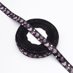 Лента декоративная с принтом Бабочки 20.0 мм / 45.72 метра, черный, 4001