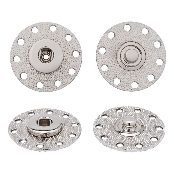 Кнопка пришивная металл ⌀25.0 мм, металл, S, уп.10 шт