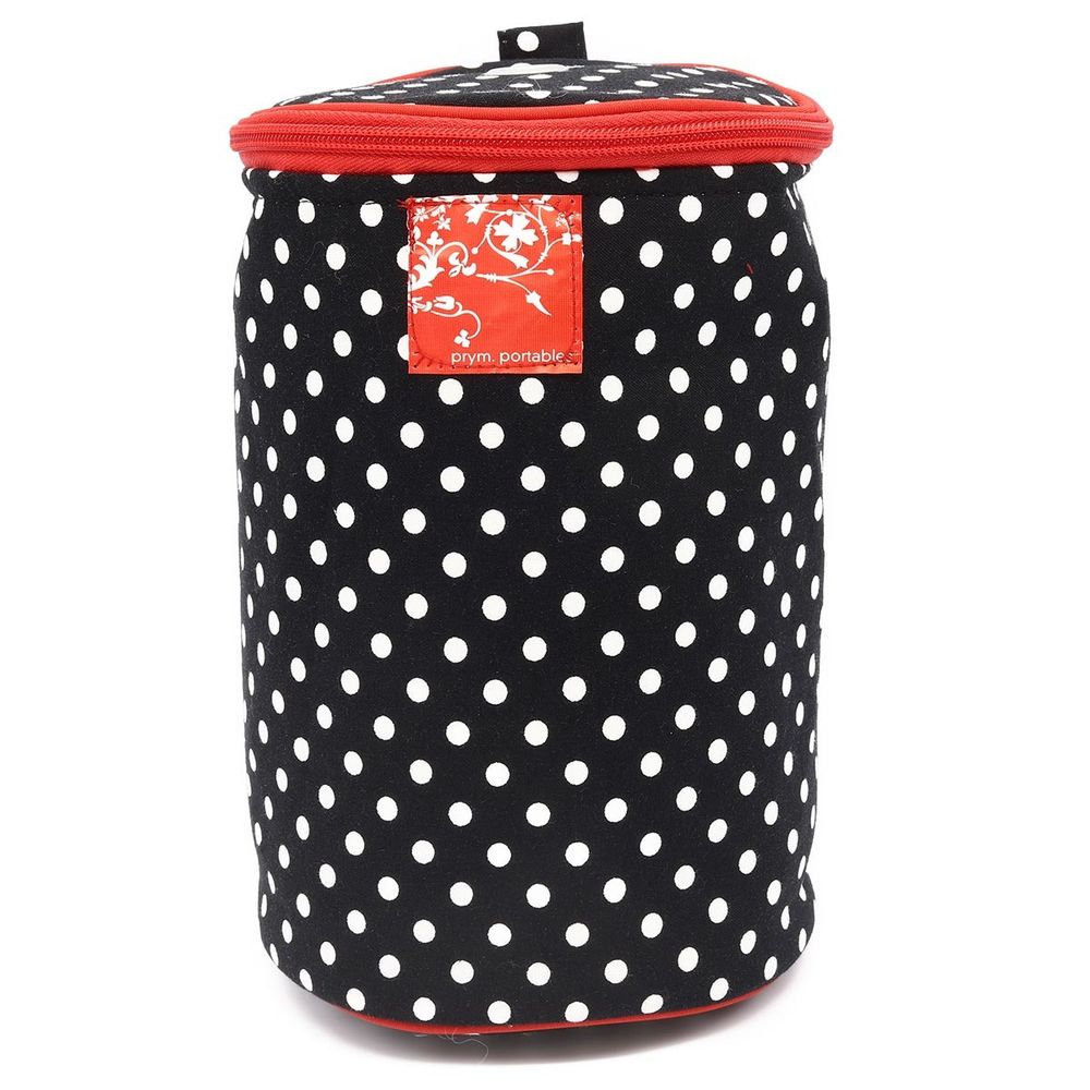 Футляр для пряжи, Prym Полька дот черно-белый, 14,5х21,5 см