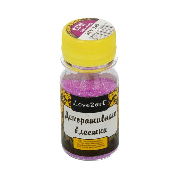 Блестки декоративные 0.2 мм, 4х20 г, 23 сиреневый, Love2art GFC-128