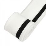 Подвяз (довяз) трикотажный 3.5х80 см, белый с черной полосой, 100% п/э, 5 штук