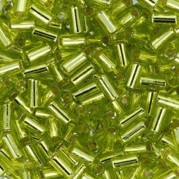 Бисер Toho Bugle 3 (3 мм), 25 г (5х5 г), 0024 салатовый