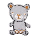 Термоаппликация Мишутка 70х97мм (Gray (серый)), 2 шт, LA524