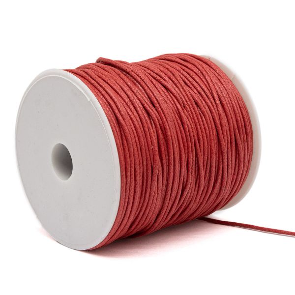 Шнур вощеный ⌀2.0 мм / 100 метров, цв.С171 красный