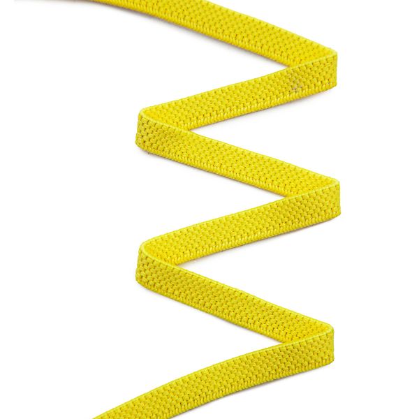 Резинка плоская обувная 8.0 мм / 25 метров, 6.6 г/м, эластичность 160%, L9717 желтый, D107