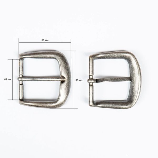 Пряжка ременная металл 40 мм, матовый чер.никель, 4 шт, S090033, BIG