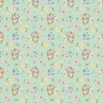 Ткань для пэчворка Peppy Нежная история, рулон 112 см / 5 метров, НИ-10 зеленый, Peppy