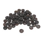 Пуговица 4 прокола 28L, col. B темно-коричневый, CN2833, 72 шт