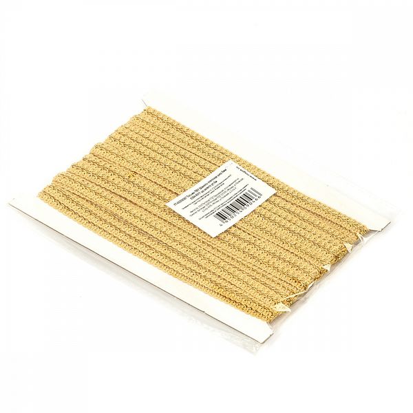 Тесьма Шанель плетеная 8 мм, 0384-0017 цв.золото уп.9м