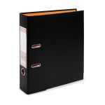 Регистратор PVC, 2-х стороннее покрытие, мет.уг. 75 мм, 10 шт, Trend A4 арочный механ, черный/оранжевый ЕС100262112, Expert Complete