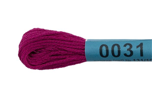 Мулине Gamma 100% хлопок, цв.0031 т.лиловый, 24 мотка по 8 метров