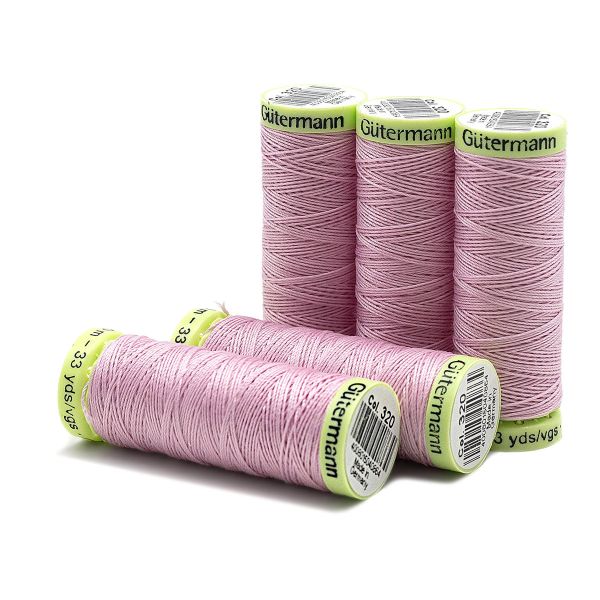 Нитки отделочные Gutermann Top Stitch, 30м, 320 зефирно-розовый, 5 катушек