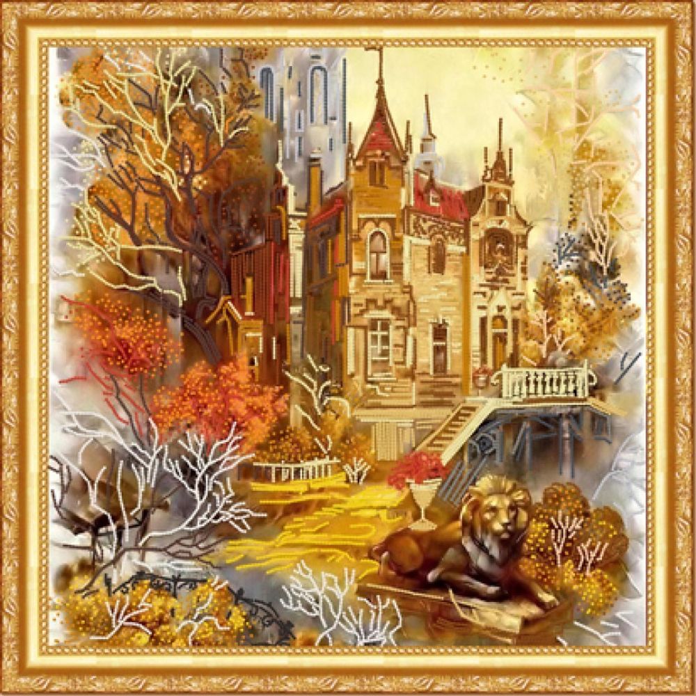 Рисунок для вышивания бисером Конек, 8405 Старый Замок 40х40 см
