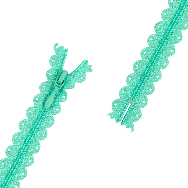 Молния спираль (витая) Т3 (3 мм) 1 зам., н/раз., 20 см, 193 св.бирюзовый, DKM Gamma, 5 шт