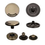 Кнопка Альфа (S-образная) ⌀15.0 мм, 36 шт, металл, нерж., 12 шлифованная бронза, MIKRON JK 001