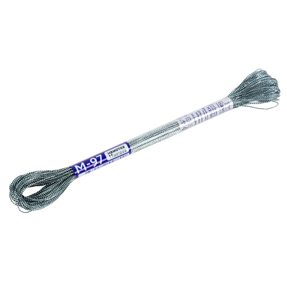 Мулине Gamma металлик JT 12 мотков по 11 метров, M-97 серебристый, Gamma MOULINE