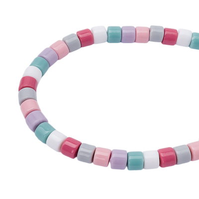 Бусины пластик 5х6 мм, 50 г, микс цвета, цилиндр, пастельный Astra&Craft, 2141