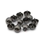 Пуговицы на ножке 10х8 мм (черный никель), 24 шт