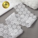 Кружево гипюр (плетёное) 80 мм / 13.71 метров, TBY.02584, цв.1 белый