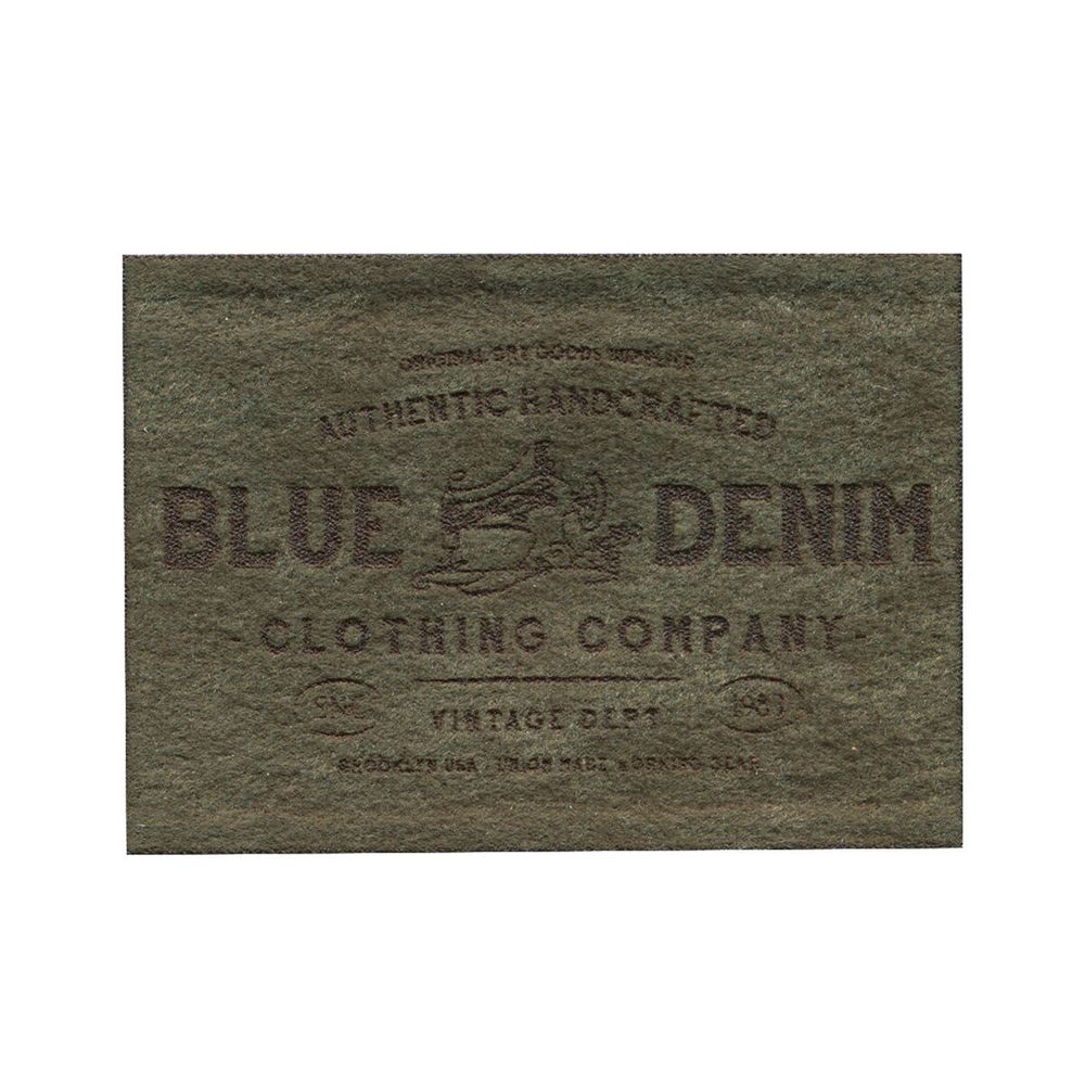 Термоаппликация ярлык BLUE DENIM, искуственная замша, песочный цв. 1шт. Prym, 922003