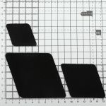 Набор заплаток пришивных из замши, ромб 4х5,6см, 6х8,4см, 8х11,2см, с перфорацией, 3 шт (20 черный), 59405