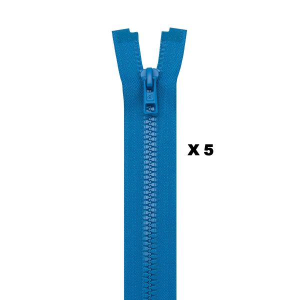 Молния трактор Arta Т6 (6 мм) 1 зам., разъем., 40 см, (2076), A146 василек, НОВЫЙ МАТОВЫЙ ЗАМОК, уп.5 штук