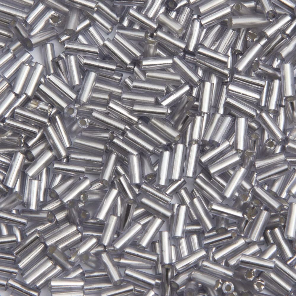 Стеклярус Astra&Craft 5 мм, 150 г (10х15 г), цв. 42А серебристая дымка