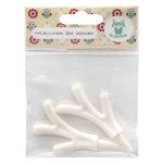 Оленьи рожки 5смх4см, пластик, уп/1пара, белый