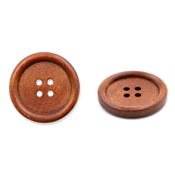 Пуговицы 4 прокола 46L=30 мм, (Brown1 (коричневый1)), 24 шт