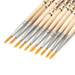 Кисть синтетика школьная круглая №1, 10 шт