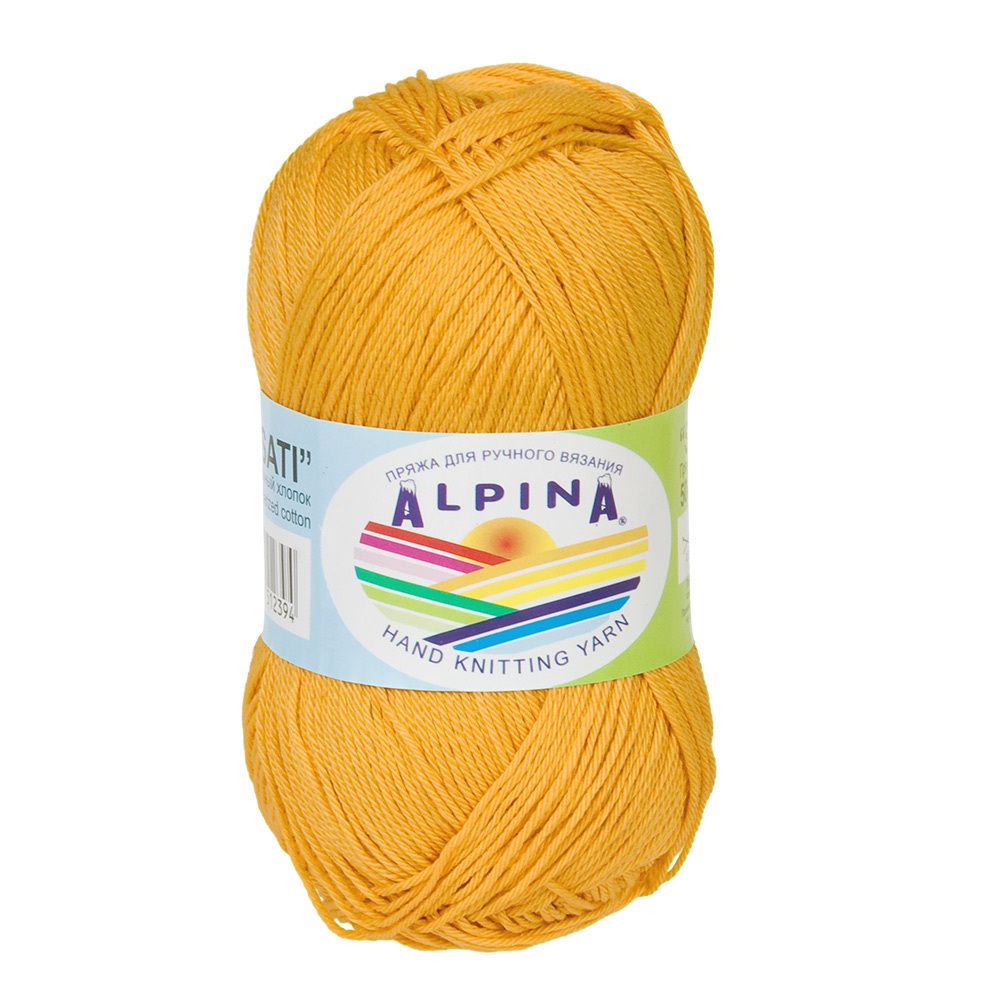 Пряжа Alpina Sati / уп.10 мот. по 50г, 170м, 972 яр.желтый