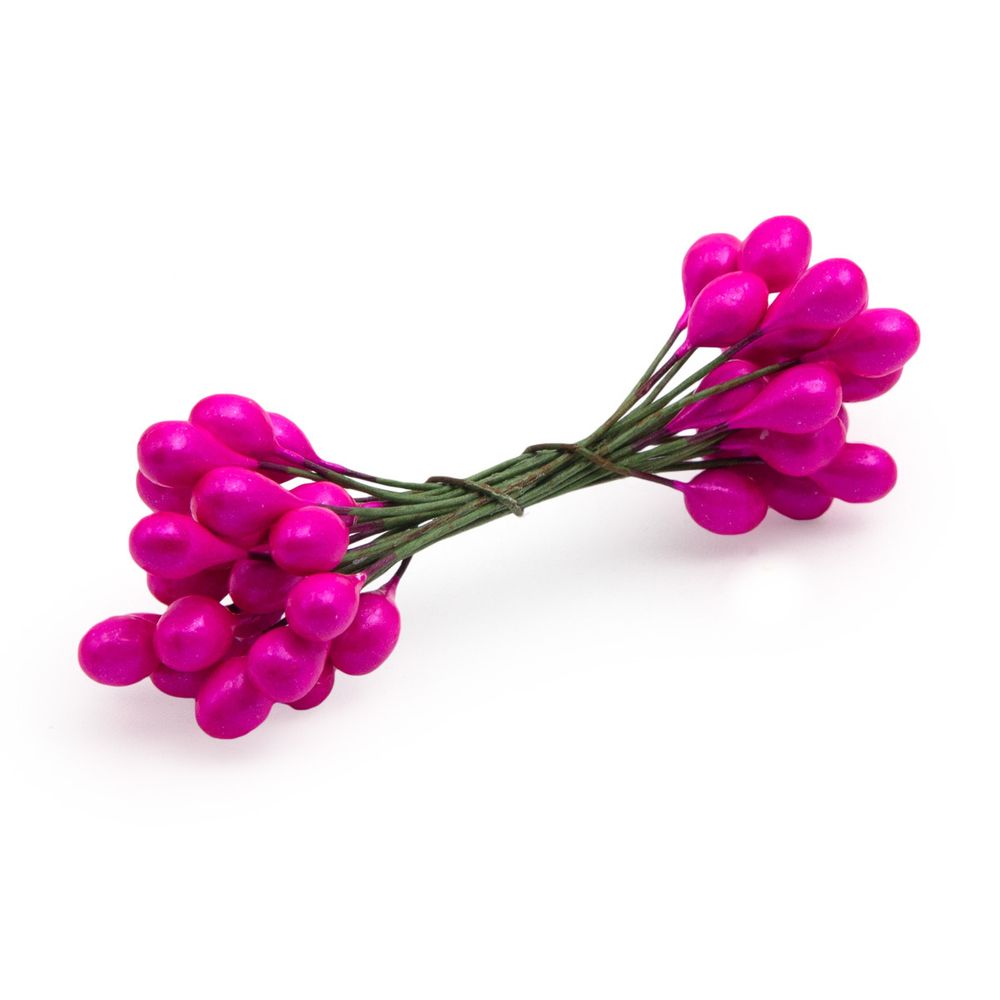 Тычинки для искусственных цветов 0,5х6см, вес 10гр. (15 фуксия), AR561