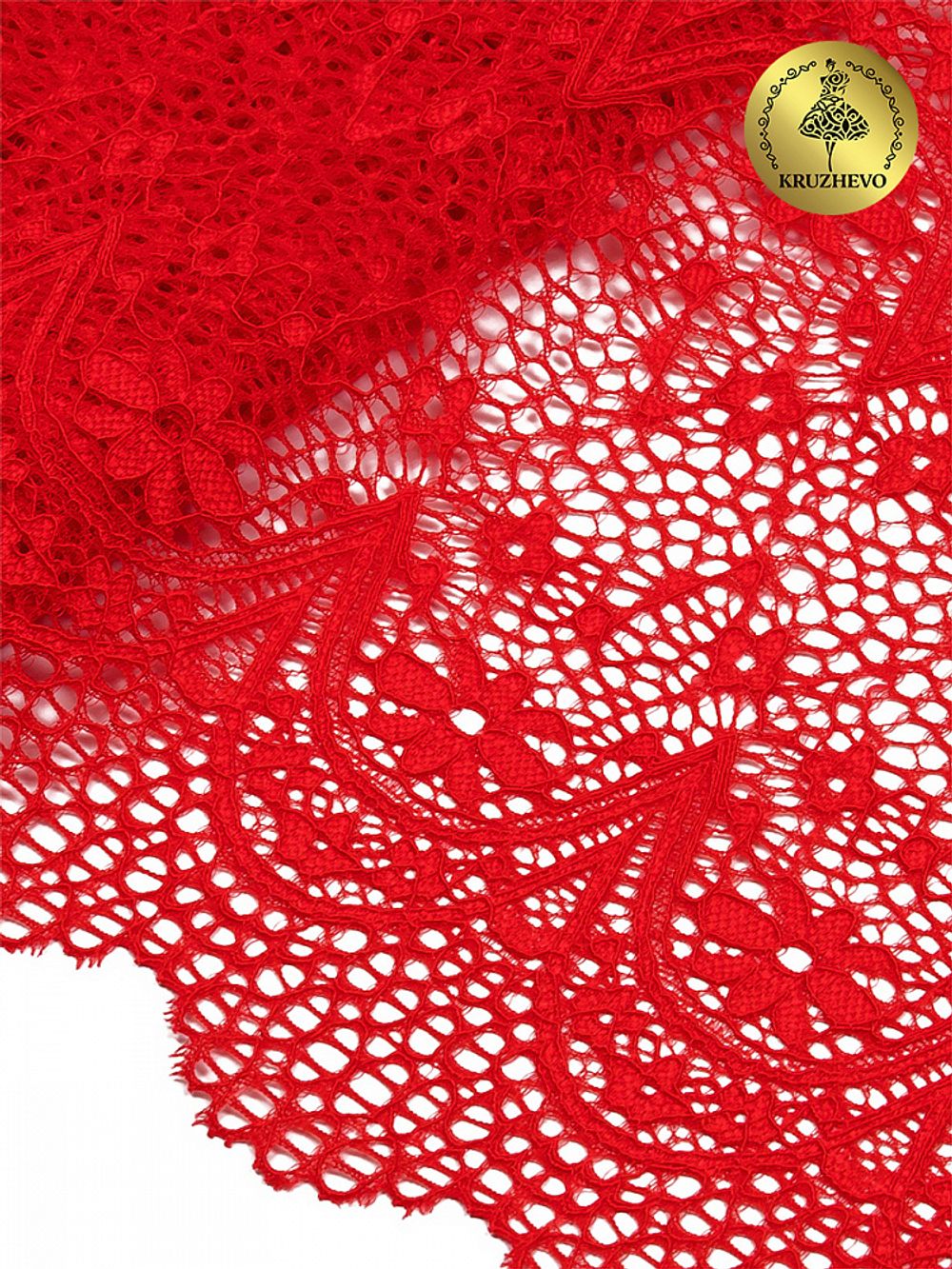 Кружево бельевое эластичное 220 мм / 3 м, цв.SD163 красный, Kruzhevo