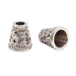 Наконечник для шнура металл колокол ⌀4,5/9 мм, 14х13 мм (никель), 20 шт