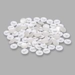 Пуговицы на ножке 18L (11мм), пластик (Wht-01 белый), 72 шт, CR P-45