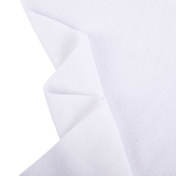 Флис 1-сторонний 230±10 г/м², 150 см / 10 метров, белый, Gamma FG-001