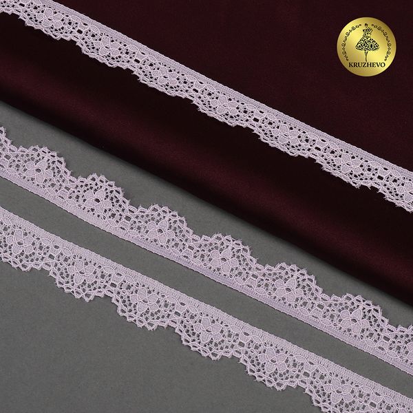 Кружево эластичное (стрейч) 8031 15мм цв.F165 нежная сирень, 50м, Kruzhevo