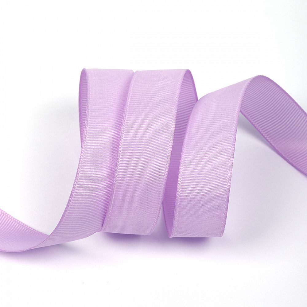 Лента репсовая (в рубчик) 20.0 мм, 430 св.сиреневый, уп. 27,4м Лента репсовая (в рубчик) 20.0 мм, 430 св.сиреневый, уп. 27,4м