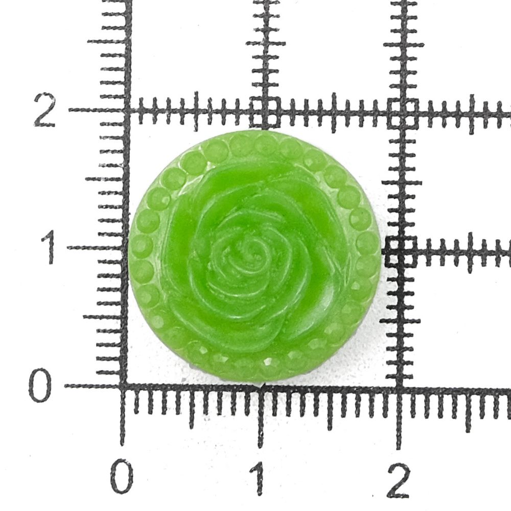 Пуговицы на ножке Розочки, 10 шт (29 зеленый)