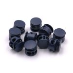 Фиксатор (зажим) для шнура металл 2 отв., 10.5х11.8 мм, ⌀3.7 мм, металл, M.Blue (матовый синий), MFR08, 10 шт