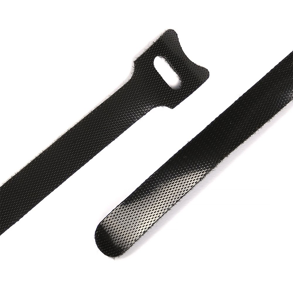 Лента контактная липучка (велкро) хомут 30 мм, 1,2 см, 100 шт, черный, кач."B" /TOS/