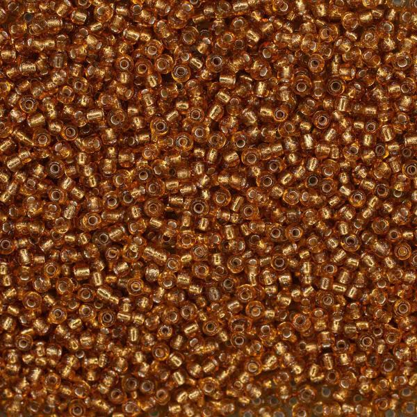 Бисер Astra&Craft 11/0 (2.1 мм), 200 г (10х20 г), цв. 22С медный/прозр.серебрист.центр (круг.отв)