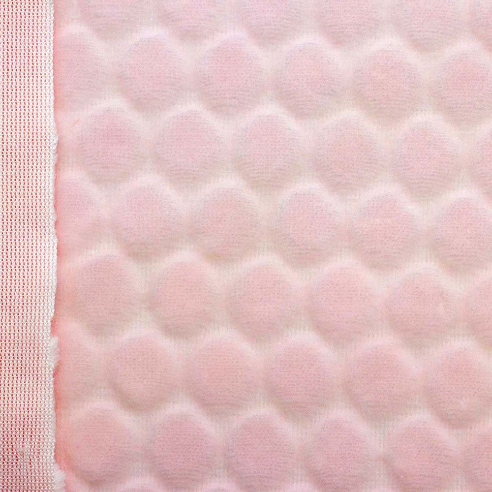 Плюш (ткань) Шарики 250 г/м², 45х50 см, ворс 2,5мм, розовый