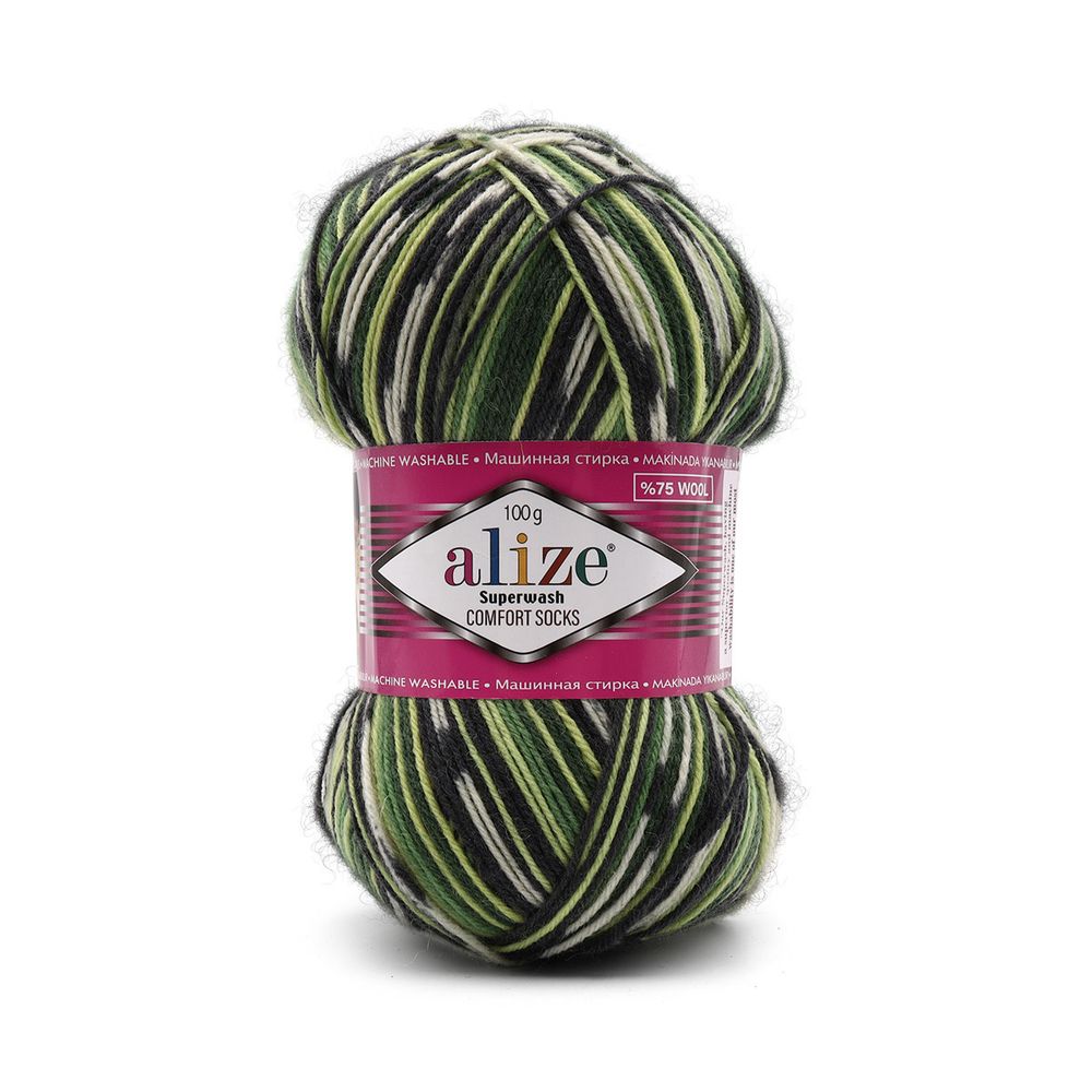 Пряжа Alize (Ализе) Superwash Comfort Socks / уп.5 мот. по 100 г, 420м, 2696 A