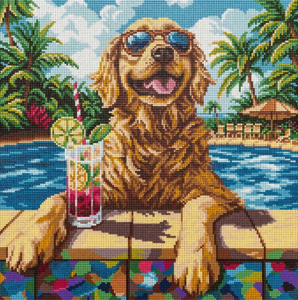 Кристальная (алмазная) мозаика Фрея ALPD-305, на подрамнике, Жизнь прекрасна !, 40х40 см