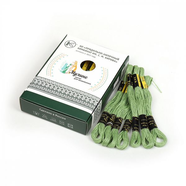 Мулине ПНК им.Кирова цв.8604 св.зеленый 24х8м С-Пб