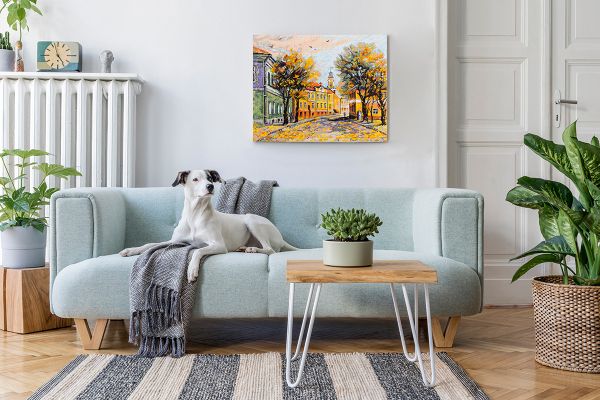 Алмазная (кристальная) мозаика Фрея, на подрамнике Красочная осень, 50х40 см