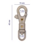 Карабин пластик 14 мм, 10 шт, №15 серый, Gamma GHB004